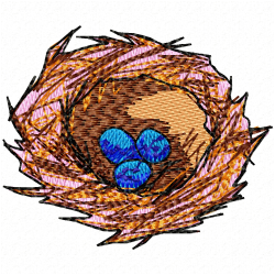 Bird Houses Embroidery Design 6